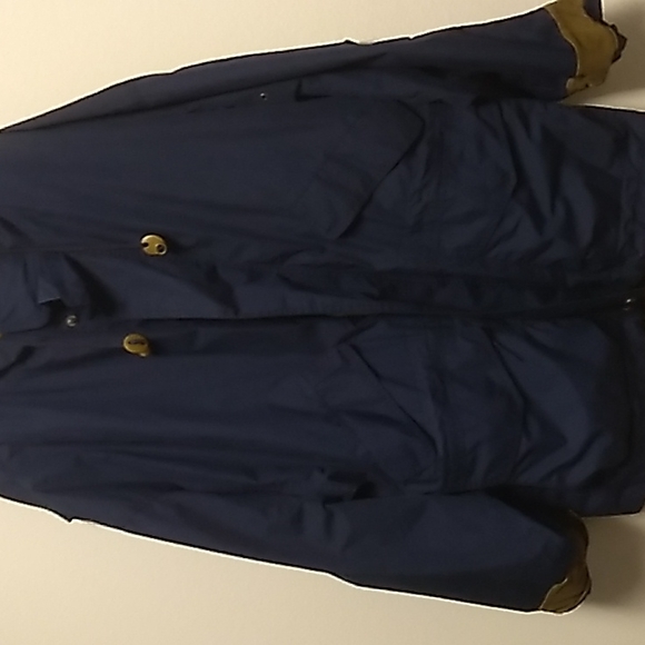 Structure warm blue and leather trimmed jacket size Men's large. Please see pics - Picture 1 of 13